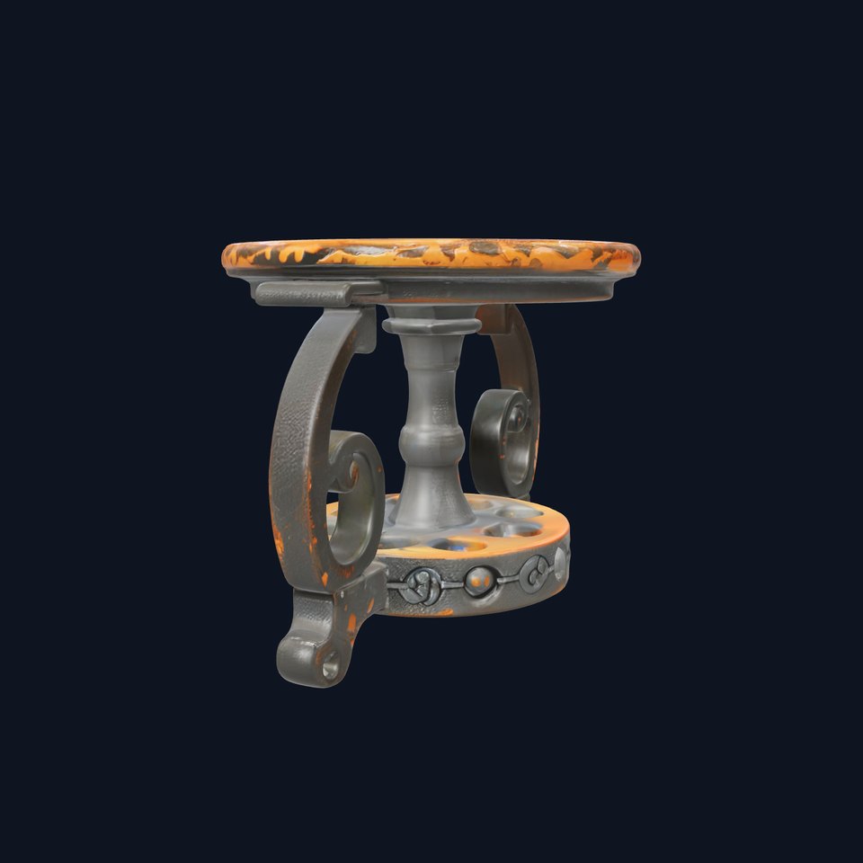 Ornate Metal Candle Holder Model Pack